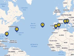 Mapa plavby